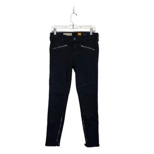 Pilcro and the Letterpress Serif Zipper Black Mid-rise Skinny Jeans 27 Women’s